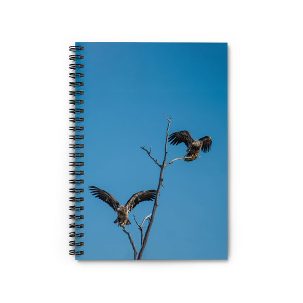Juvenile Bald Eagle Pair - Spiral Notebook