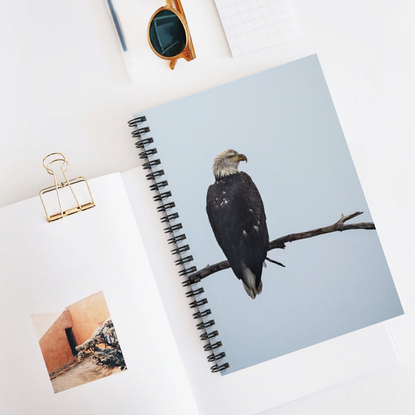 Bald Eagle Looking Fierce - Spiral Notebook