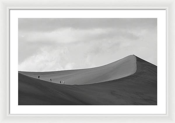 Marching Along a Dune Ridge - Framed Print