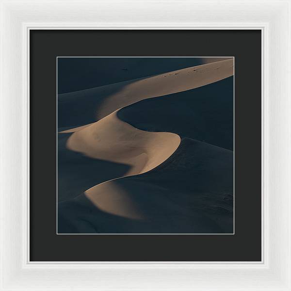 Sinuous Dunes in the Evening - Framed Print
